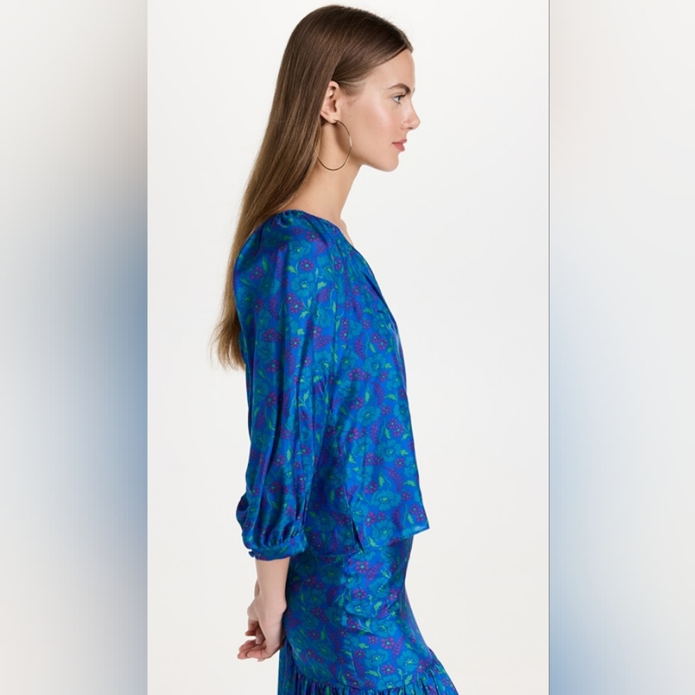 NWT Veronica Beard Lyric Top in Cobalt Blue - Size: 4 - Picture 5 of 8